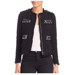 Rebecca Taylor Black Tweed Blazer Size 2